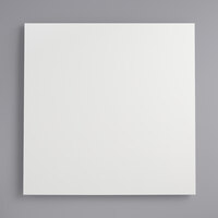 22 inch x 22 inch White Square Melamine-Coated Wood Cake Board with Feet