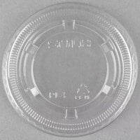Solo PL4N Large Clear Plastic Souffle / Cup Lid - 125/Pack
