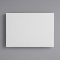 14" x 10" White Rectangular Melamine-Coated Wood Cake Board with Feet