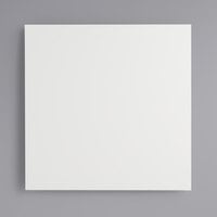 16 inch x 16 inch White Square Melamine-Coated Wood Cake Board with Feet