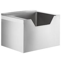 Regency 16-Gauge Stainless Steel One Compartment Floor Mop Sink with Notched Front - 20 inch x 16 inch x 12 inch Bowl