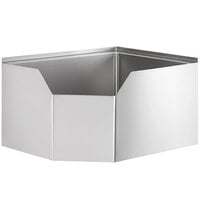 Regency 16-Gauge Stainless Steel One Compartment Corner Mop Sink with Notched Front - 28" x 20" x 12" Bowl