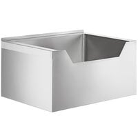 Regency 16-Gauge Stainless Steel One Compartment Floor Mop Sink with Notched Front - 28 inch x 20 inch x 12 inch Bowl