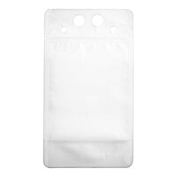 Choice 16 oz. Clear Plastic Single Zipper Drink Pouch - 1000/Case