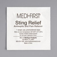 Medique 23112 Medi-First Sting Relief Pads - 10/Box