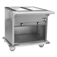 Eagle Group PHT2OB Portable Electric Hot Food Table with Enclosed Base - Two Pan - Open Well, 240V