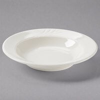 Tuxton YED-112 Monterey 20 oz. Eggshell Embossed Rim China Pasta Bowl - 12/Case