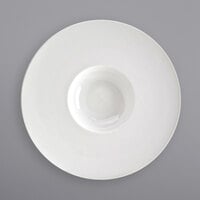 Front of the House DBO053WHP22 Monaco 7 oz. Bright White Extra Wide Rim Round Porcelain Bowl - 6/Case