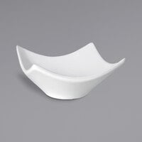 Front of the House DBO072WHP22 Origami 7 oz. Bright White Square Porcelain Bowl - 6/Case