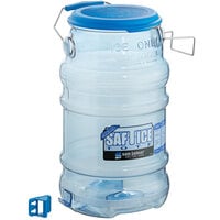 San Jamar Saf-T-Ice 6 Gallon Polycarbonate Ice Tote with Lid and Hanging Bracket