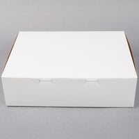14" x 10" x 4" White Cake / Bakery Box - 10/Pack