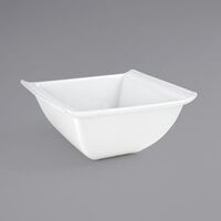 Front of the House DBO092WHP22 Nouvelle 18 oz. Bright White Square Porcelain Bowl - 6/Case