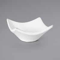 Front of the House DBO091WHP23 Origami 2 oz. Bright White Square Porcelain Ramekin - 12/Case