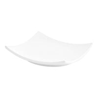 Front of the House Origami 5" Bright White Square Porcelain Plate - 12/Case