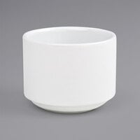 Front of the House DSD040WHP23 Monaco 6 oz. Bright White Round Stackable Porcelain Ramekin - 12/Case