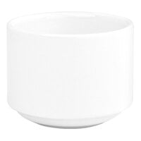 Front of the House Monaco 6 oz. Bright White Round Stackable Porcelain Ramekin - 12/Case