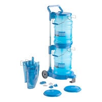 San Jamar Saf-T-Ice 50 lb. Polypropylene Ice Tote Transport Set with 2 Ice Totes and Cart