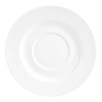 Front of the House Monaco 8" Bright White Wide Rim Round Porcelain Saucer - 12/Case