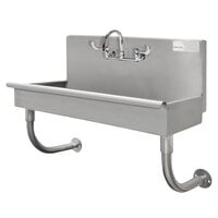 Advance Tabco 19-18-1-ADA-F 16-Gauge Stainless Steel ADA Service Sink with 5 inch Deep Bowl and 1 Manual Faucet - 40 inch x 19 1/2 inch