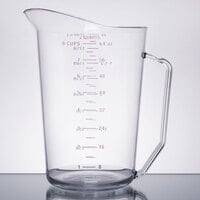 Cambro 200MCCW135 Camwear 2 Qt. Clear Polycarbonate Measuring Cup