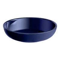 Acopa Keystone 8" Azora Blue Stoneware Coupe Low Bowl - Sample