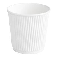 Choice 4 oz. Double Wall Ripple White Paper Hot Cup - 500/Case