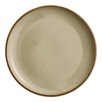 Acopa Keystone 12 1/2" Granite Gray Stoneware Coupe Plate - Sample