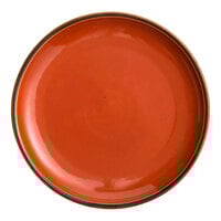 Acopa Keystone 10 1/2" Sedona Orange Porcelain Coupe Plate - Sample