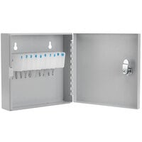Barska CB13362 6 1/2 inch x 2 inch x 6 3/4 inch Small Gray Steel 10-Key Cabinet with Key Lock