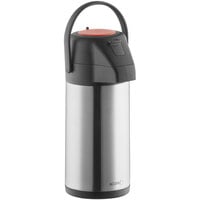 Acopa 2.5 Liter Stainless Steel Lined Decaf Airpot with Push Button