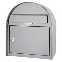 Barska CB13254 12 3/4 inch x 7 inch x 16 1/2 inch Large Gray Steel Wall-Mount Mailbox with Key Lock