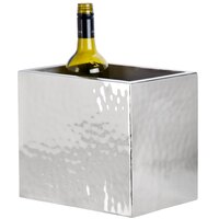 American Metalcraft DWWC2 Rectangle Double Wall Hammered Stainless Steel Two-Bottle Chiller