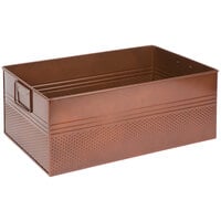 American Metalcraft BEV1220 Full Size Copper Rectangular Hammered Beverage Tub - 20 1/2" x 12 1/2" x 8"