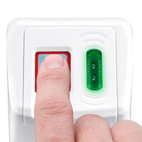 Barska EA12936 6 1/2 inch x 8 1/2 inch x 6 inch White Reversible-Handle Biometric Security Door Lock with Fingerprint and RFID Scanners and Hidden Key Lock