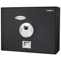 Barska AX11556 14 3/4 inch x 11 1/4 inch x 5 inch Black Top-Open Steel Biometric Security Drawer Safe with Fingerprint Access and Key Lock - 0.23 Cu. Ft.