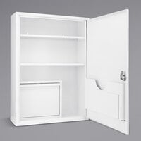 Barska CB12824 15  x 5 1/2 inch x 20 15/16 inch Large White Steel Medicine Security Cabinet with Key Lock