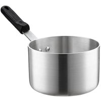 Choice 5 Qt. Aluminum Sauce Pan with Black Silicone Handle