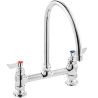 Waterloo FD810G Deck-Mounted Faucet with 8" Centers and 10" Swivel Gooseneck Spout