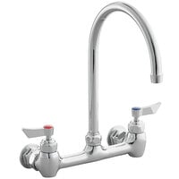 Waterloo Wall Mount Faucet with 8 inch Gooseneck Spout and 8 inch Centers