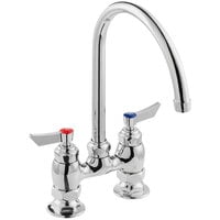 Waterloo Deck Mount Faucet with 8 inch Gooseneck Spout and 4 inch Centers