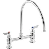 Waterloo Deck Mount Faucet with 12 inch Gooseneck Spout and 8 inch Centers
