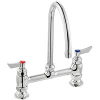 Waterloo Deck Mount Faucet with 8 1/4 inch Gooseneck Spout and 8 inch Centers