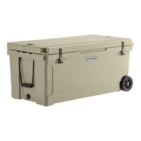 CaterGator CG170TANW Tan 170 Qt. Mobile Rotomolded Extreme Outdoor Cooler / Ice Chest
