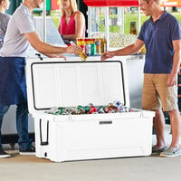CaterGator CG170WH White 170 Qt. Rotomolded Extreme Outdoor Cooler / Ice Chest