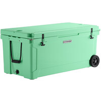 CaterGator CG170SFW Seafoam 170 Qt. Mobile Rotomolded Extreme Outdoor Cooler / Ice Chest