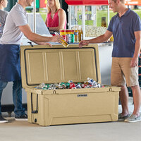CaterGator CG170SPB Beige 170 Qt. Rotomolded Extreme Outdoor Cooler / Ice Chest