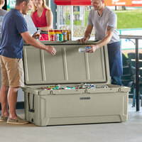 CaterGator CG200TAN Tan 210 Qt. Rotomolded Extreme Outdoor Cooler / Ice Chest