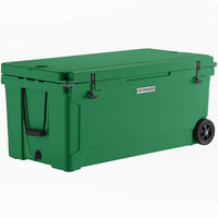 CaterGator CG170HGW 170 Qt. Hunter Green Mobile Rotomolded Extreme Outdoor Cooler / Ice Chest