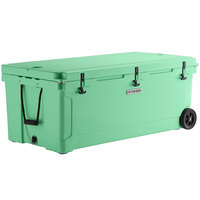 CaterGator CG200SFW Seafoam 210 Qt. Mobile Rotomolded Extreme Outdoor Cooler / Ice Chest