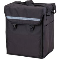 Cambro GBBP111417 Customizable Insulated Black Small GoBag™ Delivery Backpack - 11" x 14" x 17"